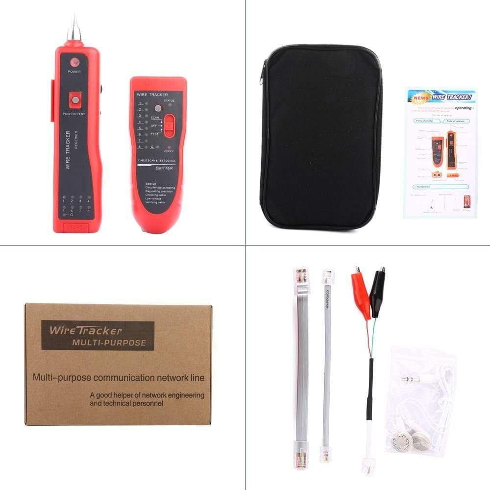 Ethernet LAN network cable tester UTP STP RJ11 RJ45 Cat5 Cat5E Cat6 telephone wire tracker tracer toner detector line finder