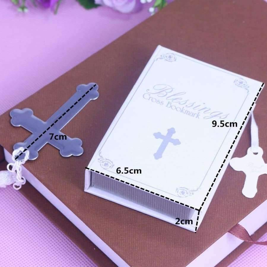 20PCS Boxed Blessings Silber Bibel Kreuz Lesezeichen Hochzeiten Baby Dusche Souvenirs Heilige Kommunion Hochzeitsgeschenke und Geschenke für Gäste