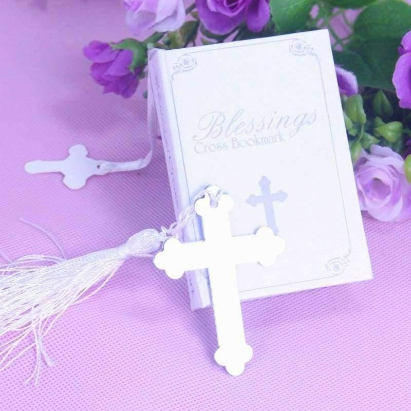 20PCS Boxed Blessings Silber Bibel Kreuz Lesezeichen Hochzeiten Baby Dusche Souvenirs Heilige Kommunion Hochzeitsgeschenke und Geschenke für Gäste