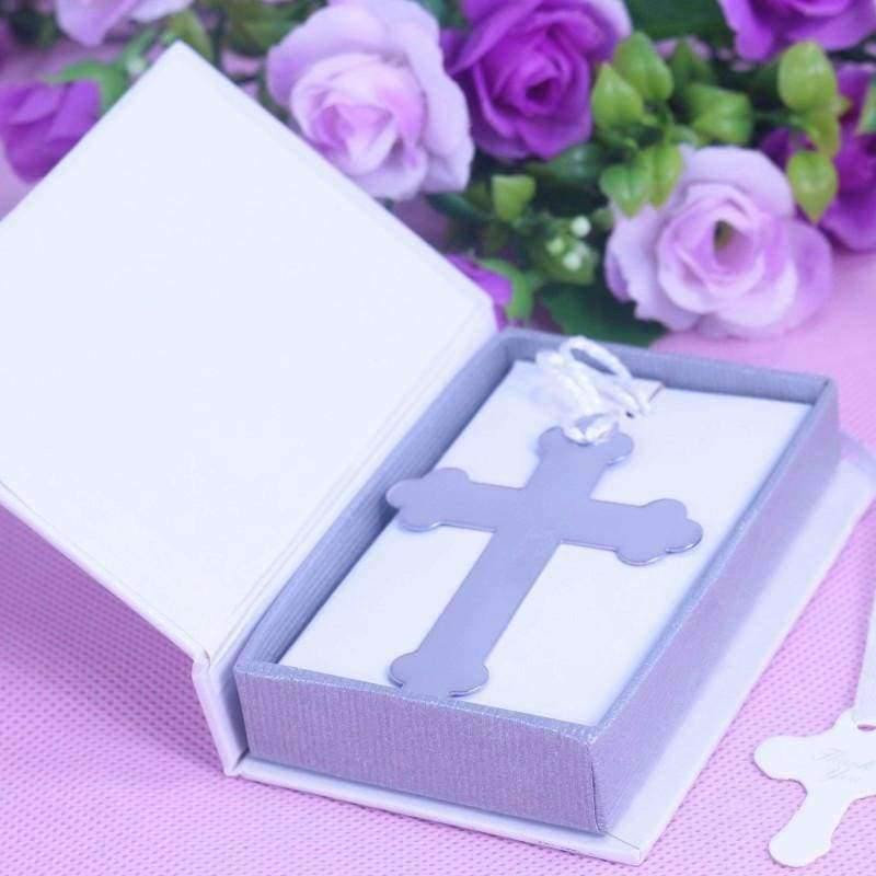 20PCS Boxed Blessings Silber Bibel Kreuz Lesezeichen Hochzeiten Baby Dusche Souvenirs Heilige Kommunion Hochzeitsgeschenke und Geschenke für Gäste