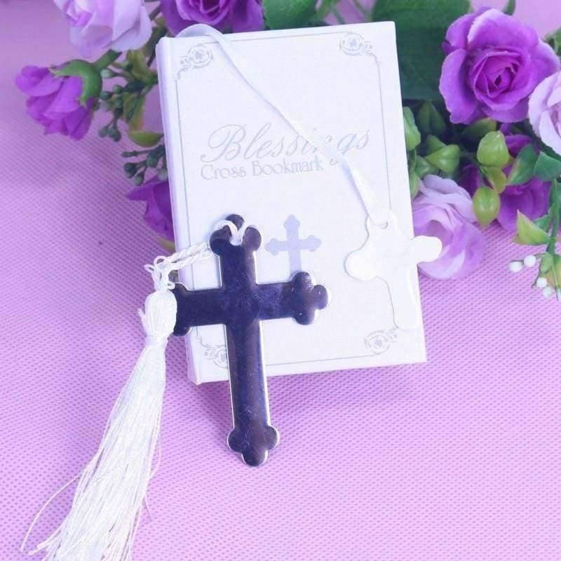20PCS Boxed Blessings Silber Bibel Kreuz Lesezeichen Hochzeiten Baby Dusche Souvenirs Heilige Kommunion Hochzeitsgeschenke und Geschenke für Gäste