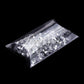 50 sts/lot Klare PVC Kissenboxen Hochzeitsgeschenk / Baby Shower Junge / Braut Süßigkeiten Geschenkbox Partybedarf