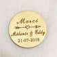 100 Stück personalisierte gravierte "Danke"-Hochzeitsanhänger runde Holz-Hangtags rustikale Hochzeits-Brautduschen-Geschenke Tag 39mm