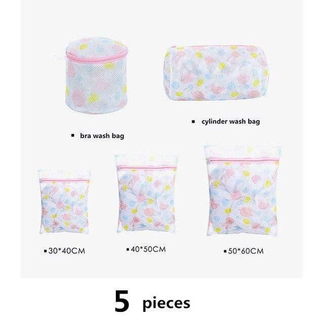 1 Set Mesh Waschmaschine Wäschebeutel mit mehreren Stilen zum Waschen von Kleidung Faltbare Unterwäsche BH Socken Wäschewaschbeutel Set
