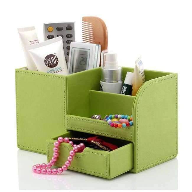 Box Voll Halbe PU Leder Fall Schreibtisch Schreibwaren Organizer Aufbewahrungsbox Schreibtisch Zubehör Schul- & Bürobedarf