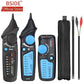FWT81 Cable Tracker RJ45 RJ11 Telephone Wire Network LAN TV Electric Line Finder Tester With AVD06 Dual-Mode Non-Contact Voltage Detector AC 12-1000V Auto/Manual NCV Tester Live Wire Check Sensitivity Adjustable