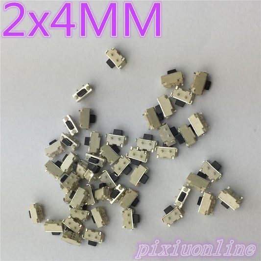 G72Y Hochwertige 50 Stück SMT 2x4MM 2 PIN Taktile Takt Drucktaste Mikro-Schalter G72 Selbst-Rückstellung Momentan