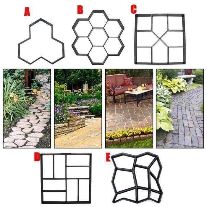 Garten DIY Kunststoff Gehwegmacher Pflastermodell Beton Trittstein Zementform Ziegel bester Preis