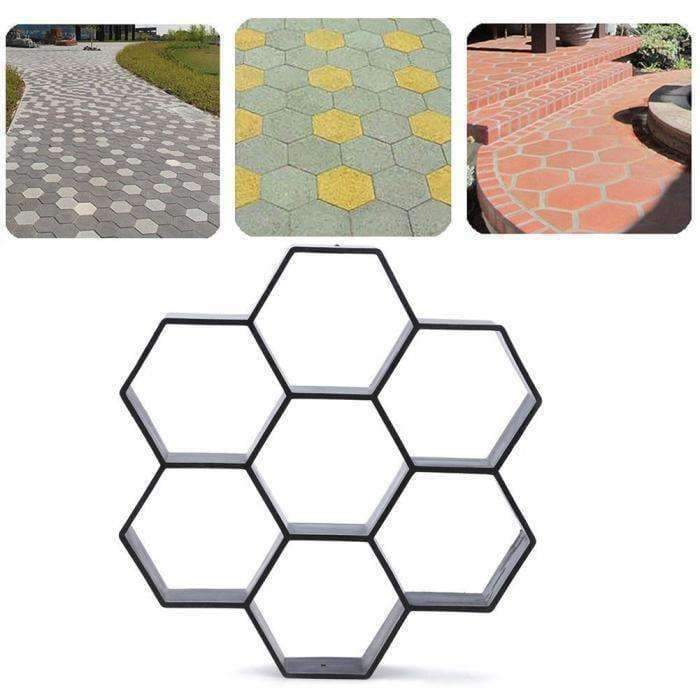 Garten DIY Kunststoff Gehwegmacher Pflastermodell Beton Trittstein Zementform Ziegel bester Preis