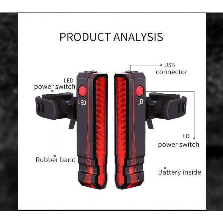 GIYO USB wiederaufladbares Rücklicht Fahrrad Warnlicht Radfahren LED Rücklicht wasserdicht MTB Straßenfahrrad Fahrrad Rücklicht Rücklampe