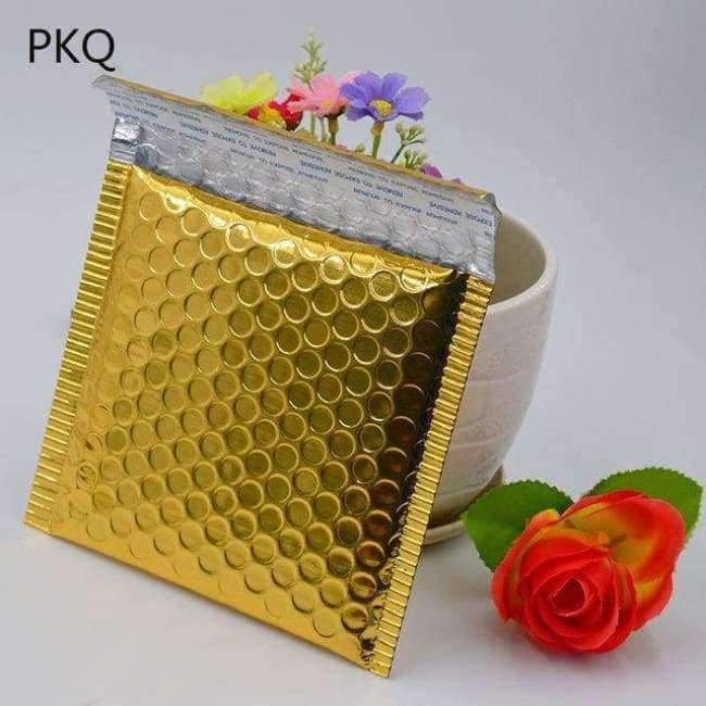 10PCS/Los 15*13cm goldene Blasenumschläge, silberne Versandtaschen gepolsterte Versandumschläge mit Blasen, Versandtasche Geschäftsausstattung