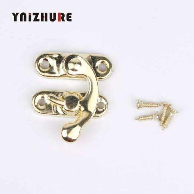 2018 Echtes Hardware Schloss Holzbox Kostenloser Versand 50 Sets Metallhaken Box Riegel Verschluss Schloss Handtasche Antikbronze 4 Löcher 28*33mm