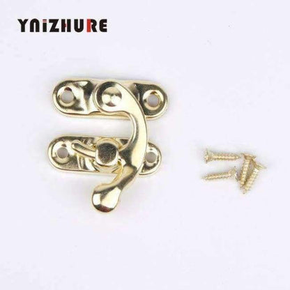 2018 Echtes Hardware Schloss Holzbox Kostenloser Versand 50 Sets Metallhaken Box Riegel Verschluss Schloss Handtasche Antikbronze 4 Löcher 28*33mm