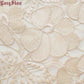 Leichtkaffee Pure Organza Spitzeneinfassung LOTUS Bestickte Tischdecke