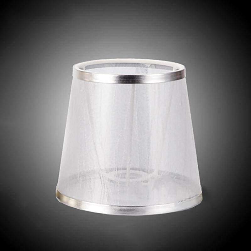 Einfacher Stil Handgemachte Lampe Schirm Modern Transparenter Lampenschirm Goldene Silber Farben Lichtschirm für E14 Kronleuchter Wandleuchten