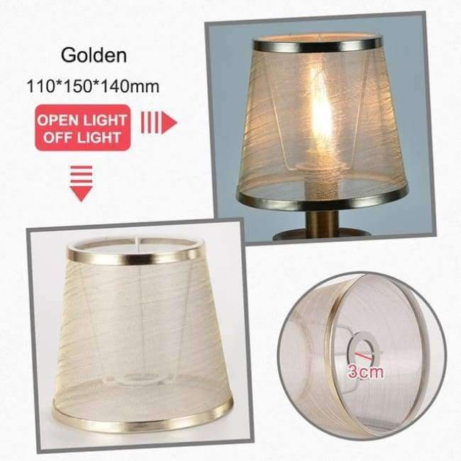 Einfacher Stil Handgemachte Lampe Schirm Modern Transparenter Lampenschirm Goldene Silber Farben Lichtschirm für E14 Kronleuchter Wandleuchten