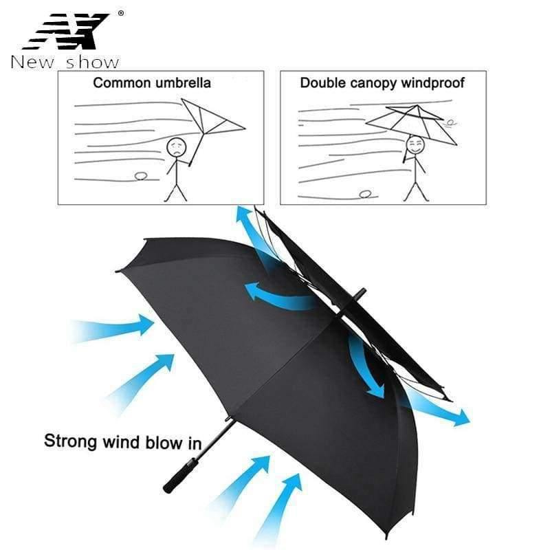 Golfschirm Herren stark winddicht halbautomatischer langer Schirm großer Herren und Damen Business Schirme Herren individuelles Logo
