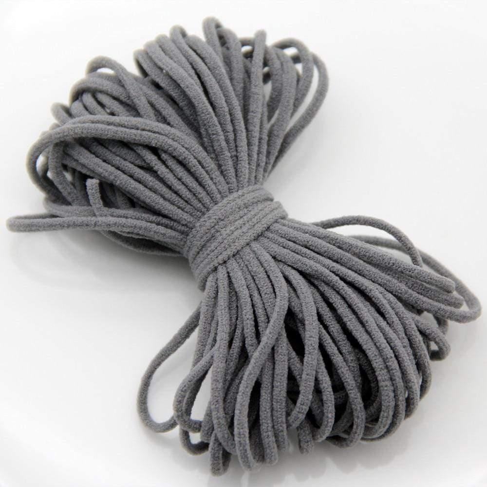 10Yard 3MM Round Mouth Guard Elastic Band Mask Rope Rubber Band Tape Mask Ear Hanging Rope Belt Cord Oil Core DIY Sewing Craft
