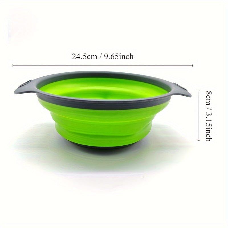 1 Stück, Zusammenklappbarer Durchschlag, Runder Plastik-Küchensieb, Perfekt zum Abtropfen von Pasta, Gemüse und Obst, Küchenutensilien, Küchenzubehör
