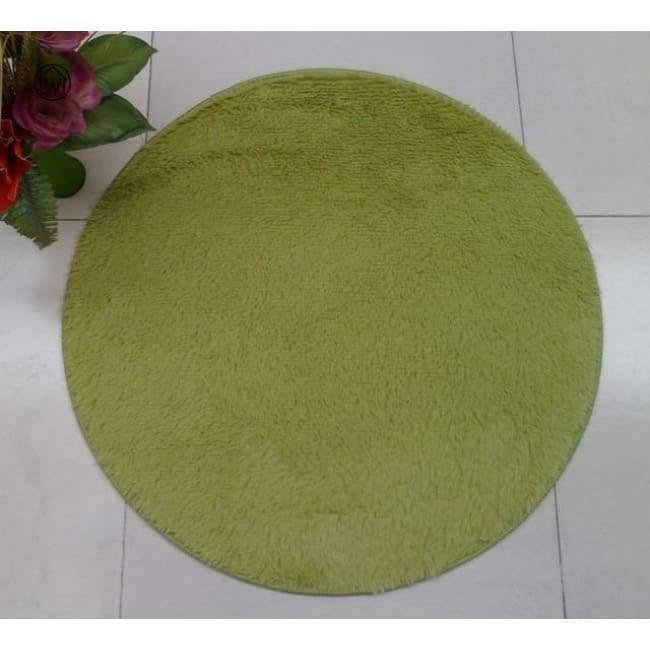 Fluffy Dicke Samt Runde Teppich 40-80cm Rutschfeste Toilette Bodenmatte Schlafzimmer Küche Fußmatte Teppich Für Wohnzimmer Yoga Matte