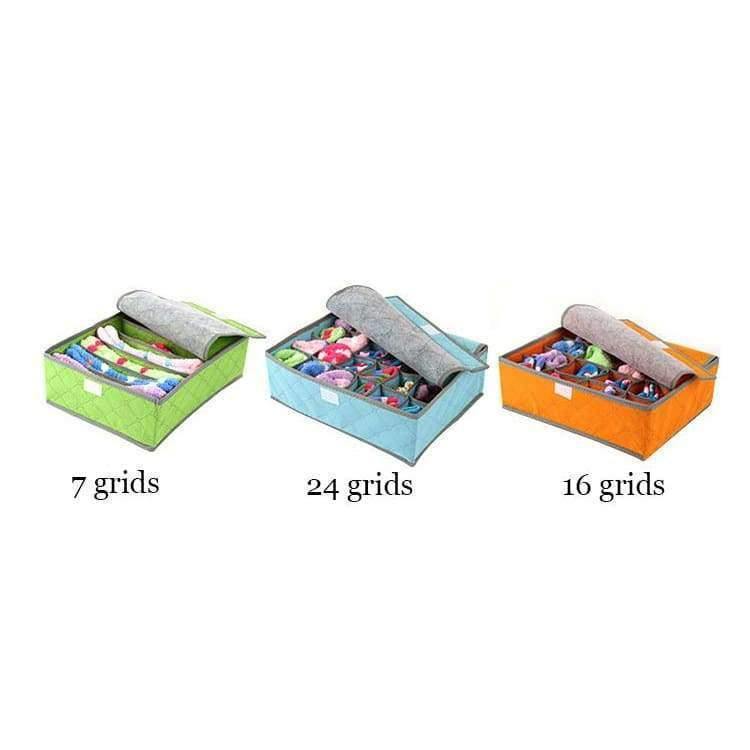 Unterwäsche-Organisation Vliesfaltbare Speicherbox für BHs, Socken und Unterwäsche, verschiedene Fächer, Haushaltsorganisator