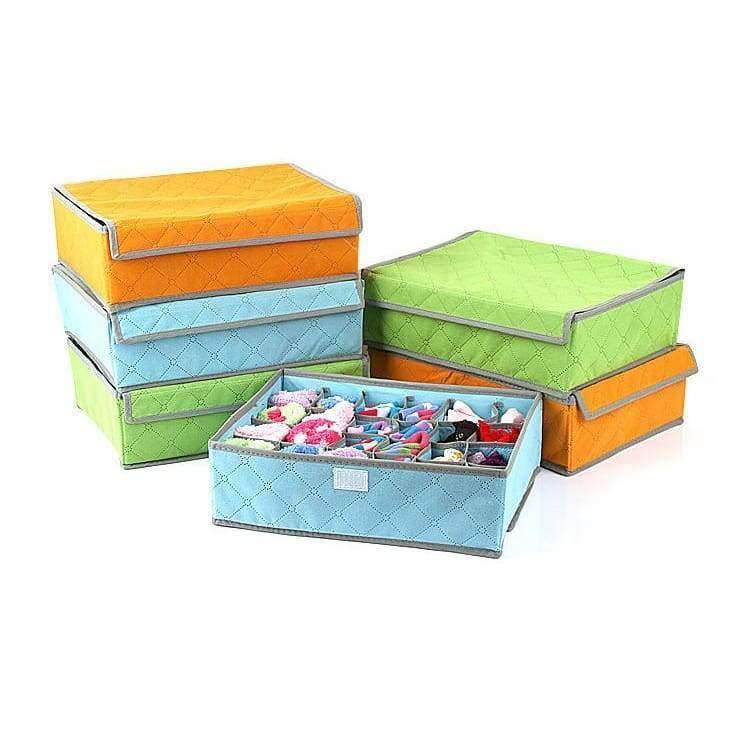 Unterwäsche-Organisation Vliesfaltbare Speicherbox für BHs, Socken und Unterwäsche, verschiedene Fächer, Haushaltsorganisator