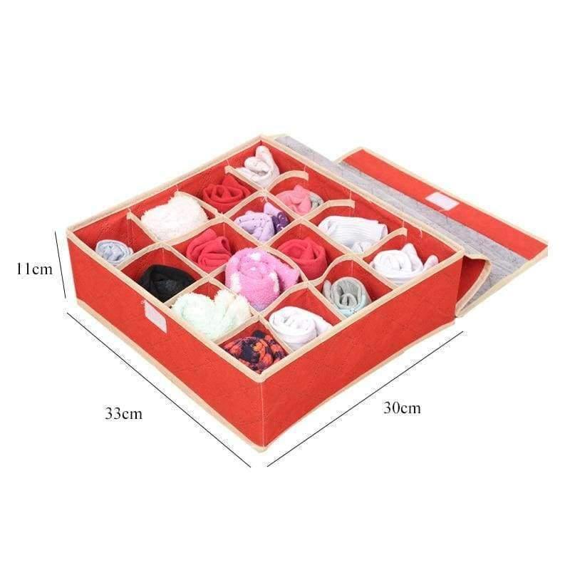 Unterwäsche-Organisation Vliesfaltbare Speicherbox für BHs, Socken und Unterwäsche, verschiedene Fächer, Haushaltsorganisator