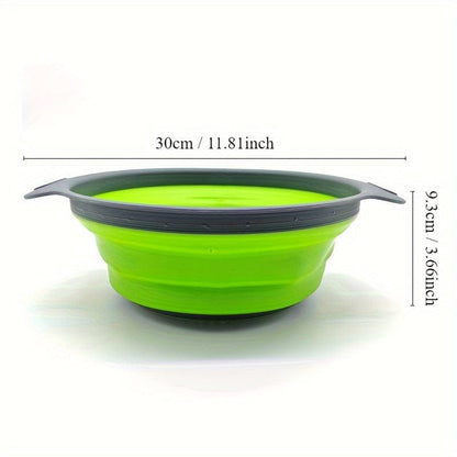 1 Stück, Zusammenklappbarer Durchschlag, Runder Plastik-Küchensieb, Perfekt zum Abtropfen von Pasta, Gemüse und Obst, Küchenutensilien, Küchenzubehör
