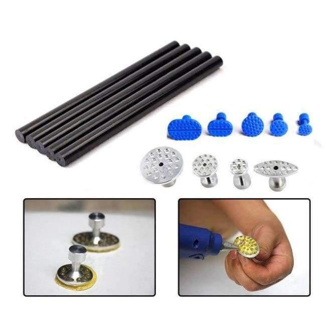 PDR Tools Car Dent Removal Tools Car Dent Repair Tools PDR Body T-Bar Glue Dent Puller with Suction Cup Glue Sticks