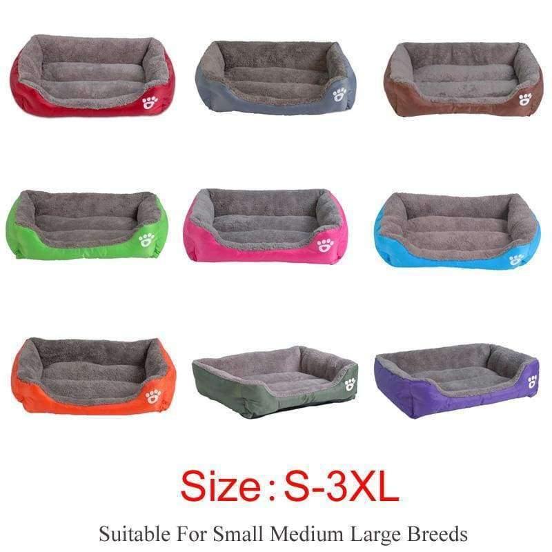 S-3XL 9 Farben Pfote Haustier Sofa Hundebetten Wasserdichter Boden Weiches Fleece Warm Katzenschlafhaus Petshop Dropshipping cama perro