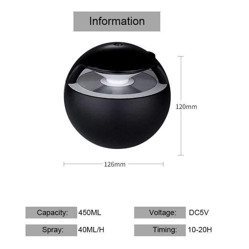 Wizard Air Luftbefeuchter Ultraschallbefeuchter für Auto Nebelmaschine Aromatherapie Diffusor mit Aroma Lampe Haushaltsgeräte 450ML