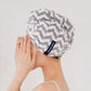1 Stück Streifen Schnelltrocknendes Haartuch Wrap, Bequemes Schnelltrocknendes Haarturban, Weiches Haartrockentuch, Premium Kopf-Handtuch Wrap, Badezimmerbedarf, Haushaltsbedarf