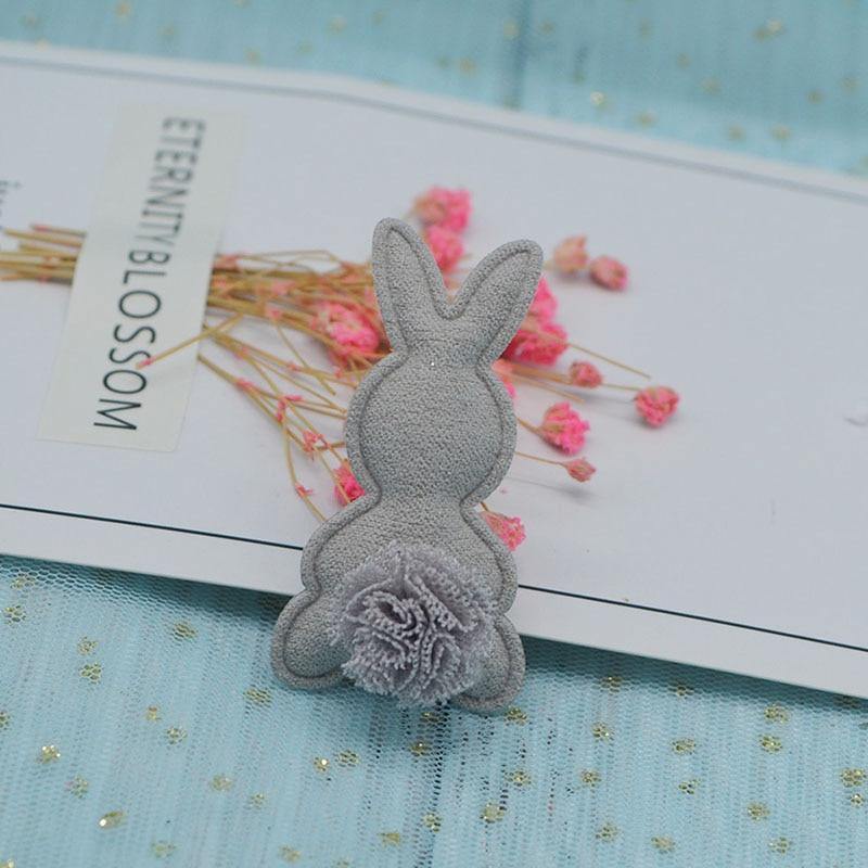 24 pieces/lot 2.8*5 cm felt rabbit pads patches applications for craft clothing sewing supplies DIY hairpin accessories