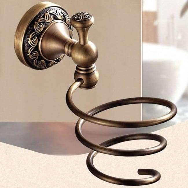 KEMAIDI Bathroom Accessories Antique Brass Towel Ring, Paper Holder, Toilet Brush, Bath Shelf, Soap Dish, Makeup Mirror