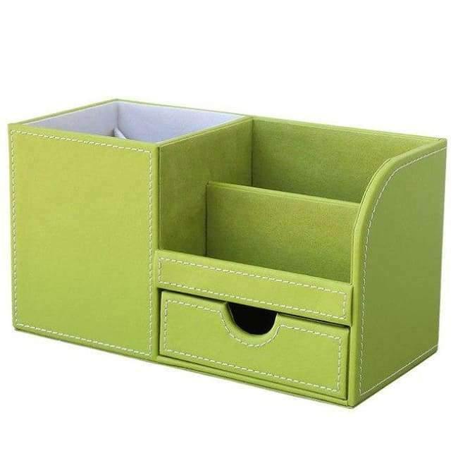 Box Voll Halbe PU Leder Fall Schreibtisch Schreibwaren Organizer Aufbewahrungsbox Schreibtisch Zubehör Schul- & Bürobedarf