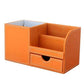 Box Voll Halbe PU Leder Fall Schreibtisch Schreibwaren Organizer Aufbewahrungsbox Schreibtisch Zubehör Schul- & Bürobedarf