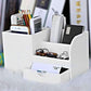 Box Voll Halbe PU Leder Fall Schreibtisch Schreibwaren Organizer Aufbewahrungsbox Schreibtisch Zubehör Schul- & Bürobedarf