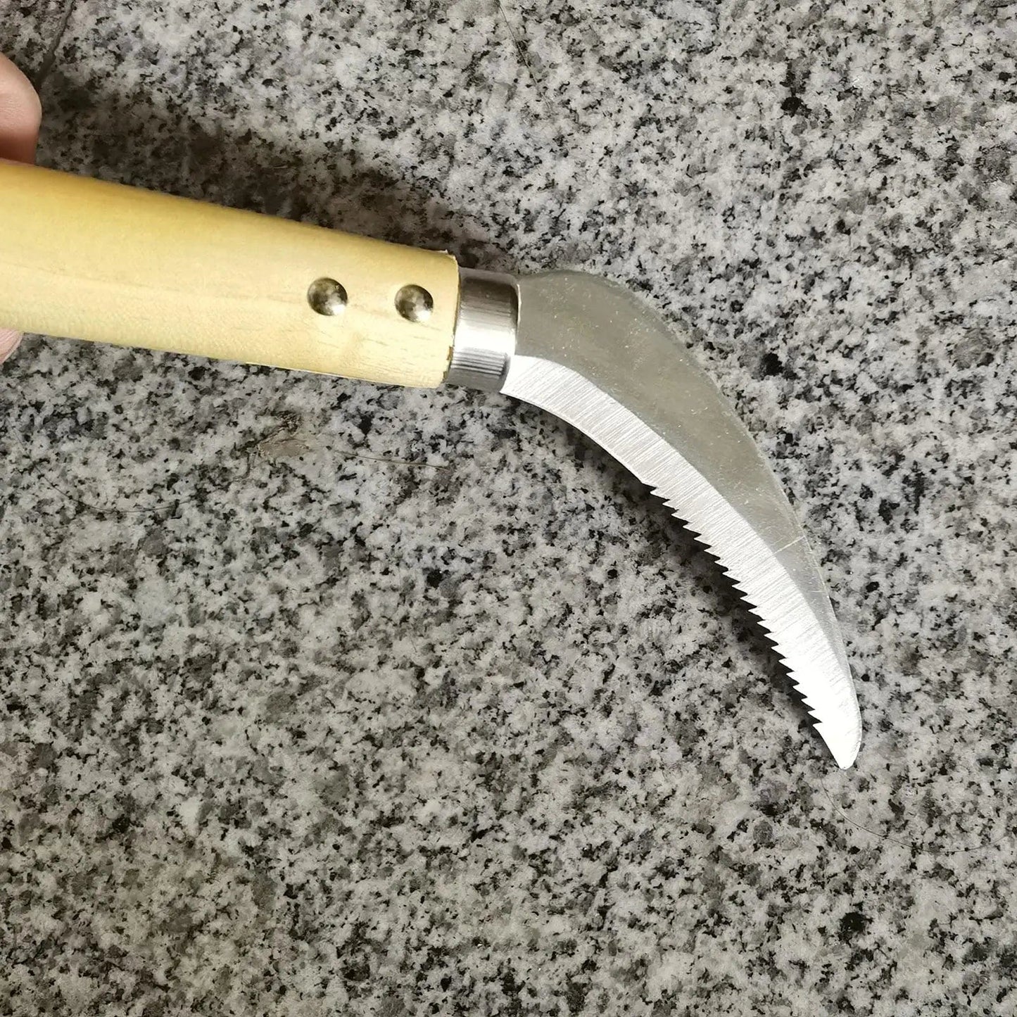Handheld Sichelwerkzeug Tragbar Heavy Duty Handhacke Japanisches Gartenpflege Unkraut-Sichel Rollrasen-Sichel für Blumen-Unkraut Bonsai