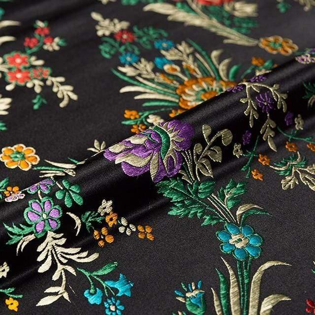 Flower fabrics brocade jacquard patterned fabric for sewing cheongsam and kimono material for DIY