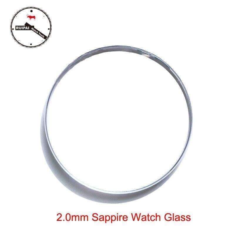 High-quality 2.0 mm thick sapphire watch glass 30 mm~39.5 mm watch tool replacement sapphire watch glass