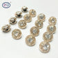 HL 30/50PCS/150PCS 11MM New Coating Buttons With Rhinestone Decoration Shank DIY Clothing Sewing Accessories Shirt