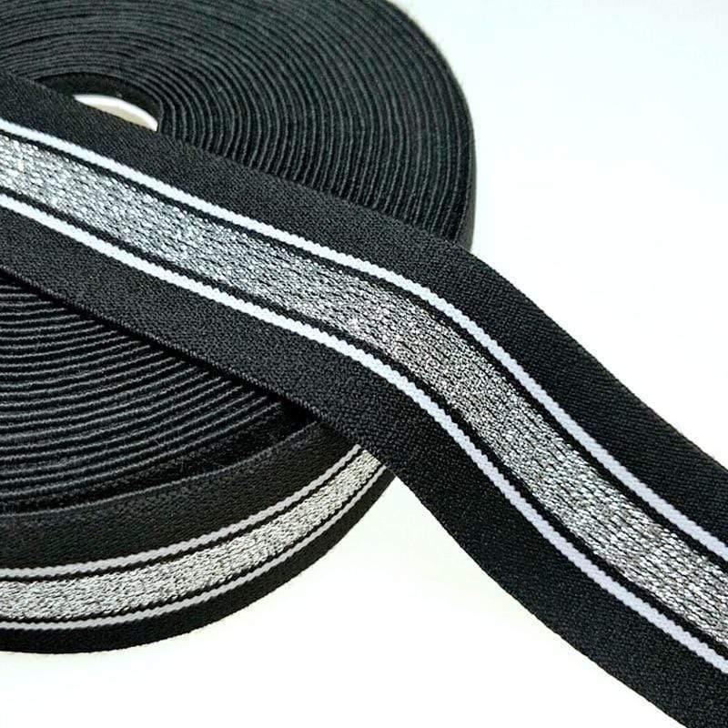 HL 40MM 1 Meter/4 Meter Hot Stamping Nylon Elastic Bands DIY Straps Clothing Bags Leggings Sewing Accessories