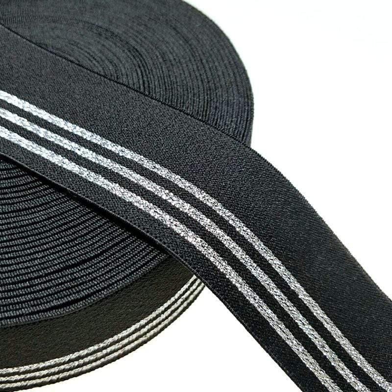 HL 40MM 1 Meter/4 Meter Hot Stamping Nylon Elastic Bands DIY Straps Clothing Bags Leggings Sewing Accessories