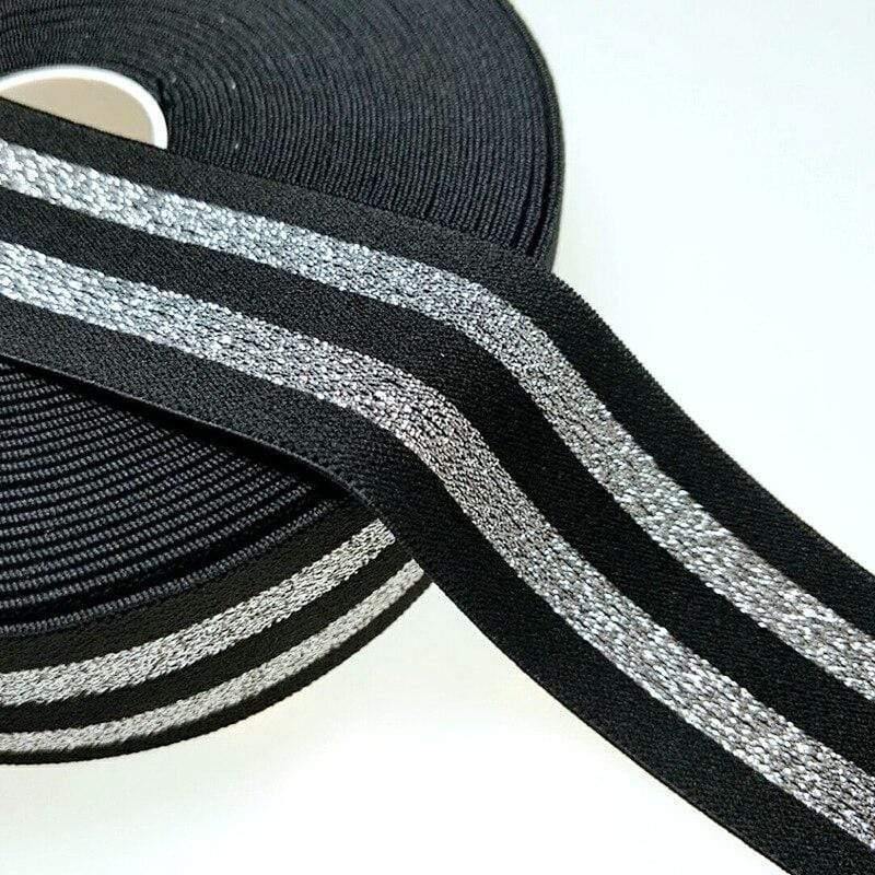 HL 40MM 1 Meter/4 Meter Hot Stamping Nylon Elastic Bands DIY Straps Clothing Bags Leggings Sewing Accessories