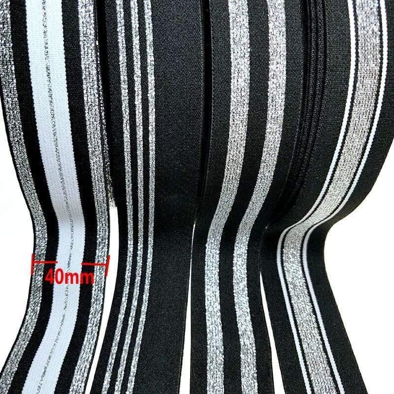 HL 40MM 1 Meter/4 Meter Hot Stamping Nylon Elastic Bands DIY Straps Clothing Bags Leggings Sewing Accessories