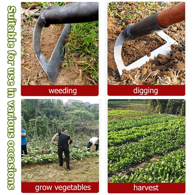 Hollow Hoe Unkrautrechen Arbeitsersparnis Unkraut & Lockerboden Artefakt Egge Handheld Stahl Unkraut-Hacke Hacke Gartengerät Gartenarbeit