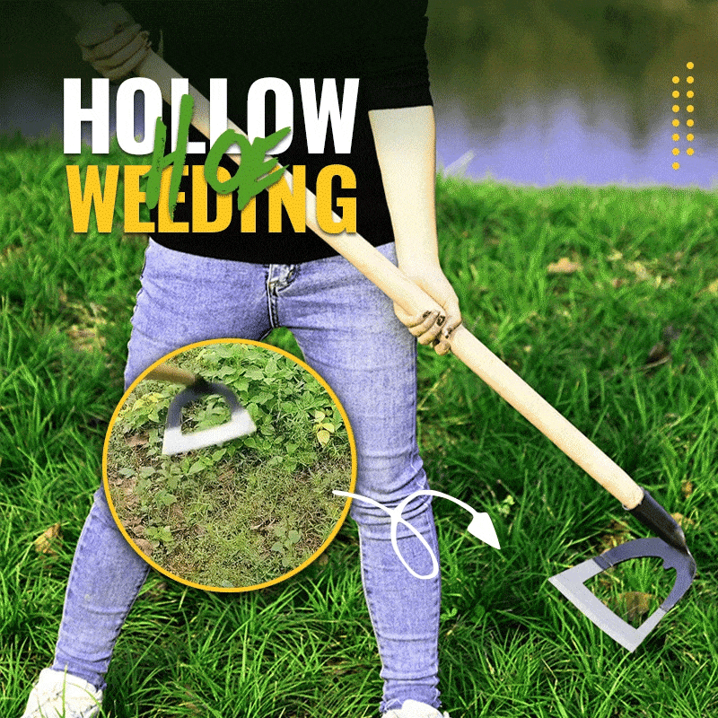Hollow Hoe Unkrautrechen Arbeitsersparnis Unkraut & Lockerboden Artefakt Egge Handheld Stahl Unkraut-Hacke Hacke Gartengerät Gartenarbeit