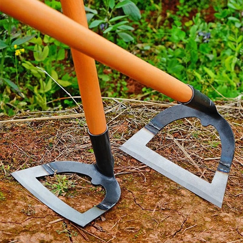 Hollow Hoe Unkrautrechen Arbeitsersparnis Unkraut & Lockerboden Artefakt Egge Handheld Stahl Unkraut-Hacke Hacke Gartengerät Gartenarbeit