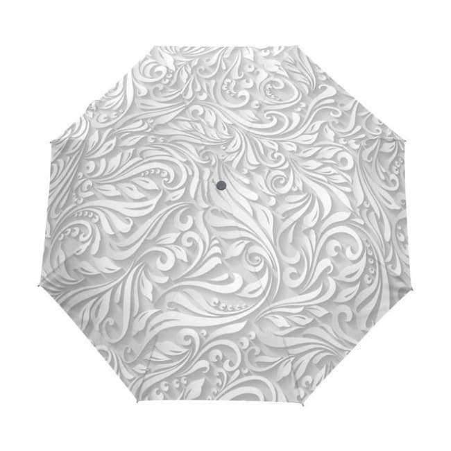 Automatic 3D Flower Umbrella White Chinese Sun Umbrella 3 Foldable Umbrella Rain Women Anti UV Outdoor Travel Sombrinha