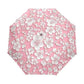 Automatic 3D Flower Umbrella White Chinese Sun Umbrella 3 Foldable Umbrella Rain Women Anti UV Outdoor Travel Sombrinha